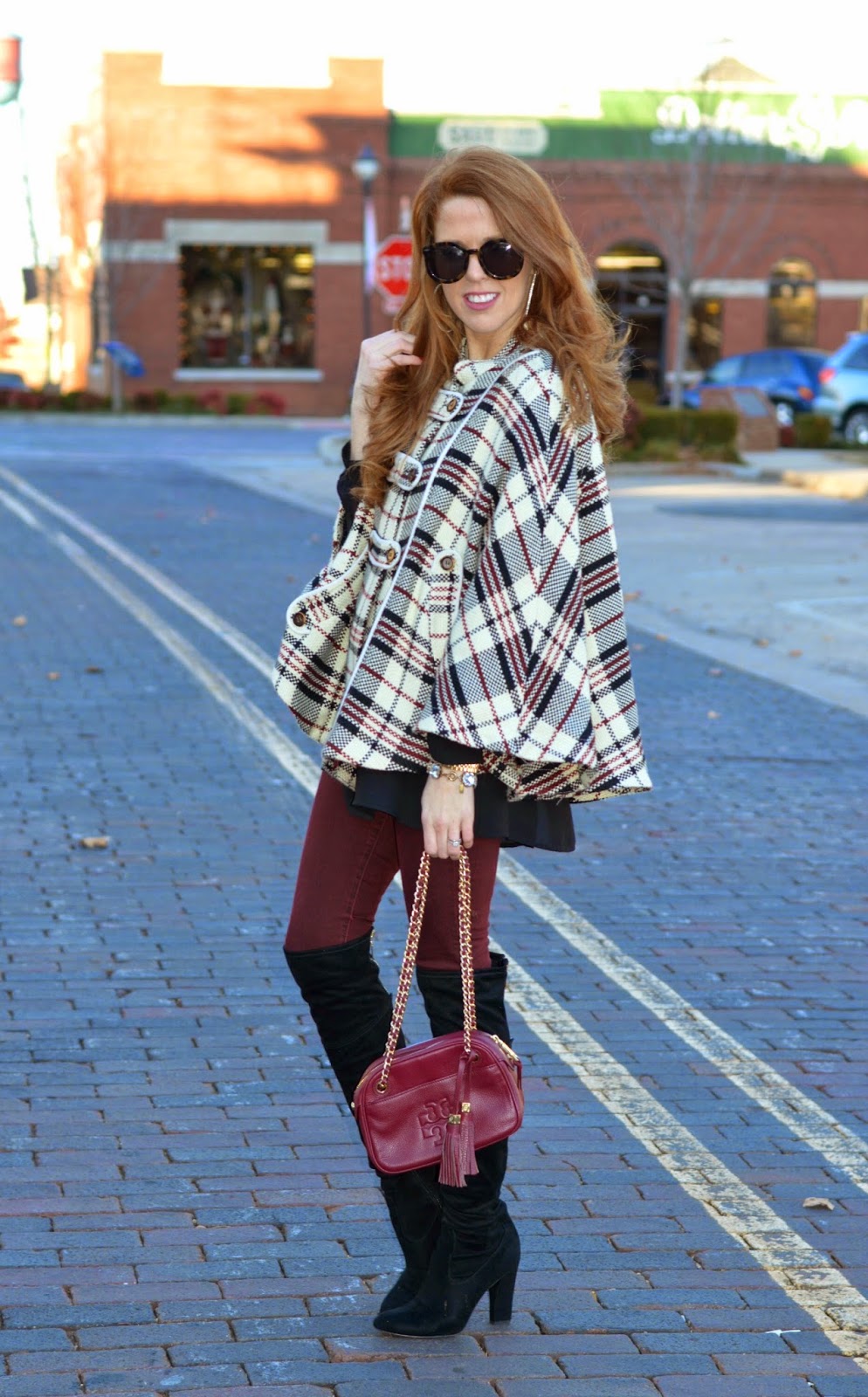 Tartan Cape - Jimmy Choos & Tennis Shoes