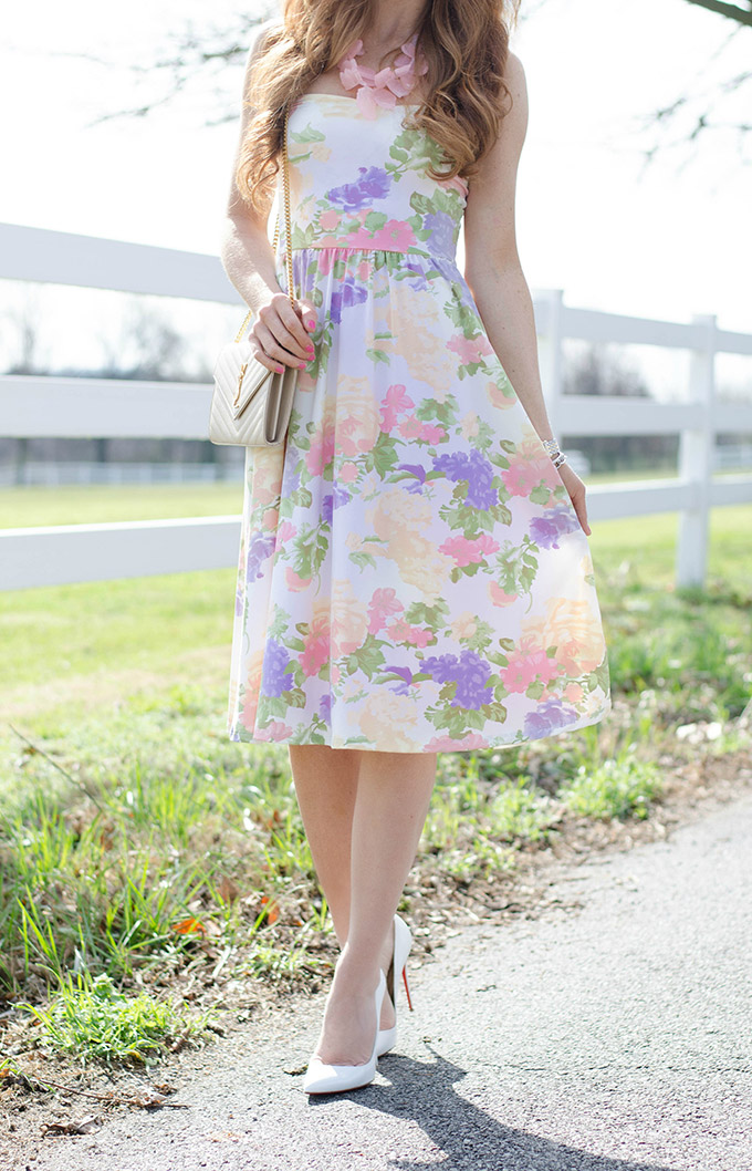 Floral Midi Dress - Jimmy Choos & Tennis Shoes