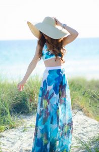 floral beach pants