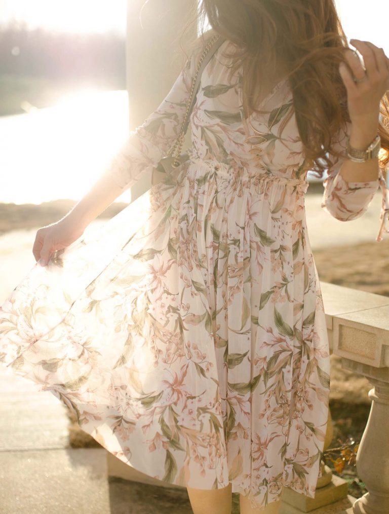 Blush Floral Midi Dress Jimmy Choos Tennis Shoes blush-floral-midi-dress-jimmy-choos-tennis-shoes