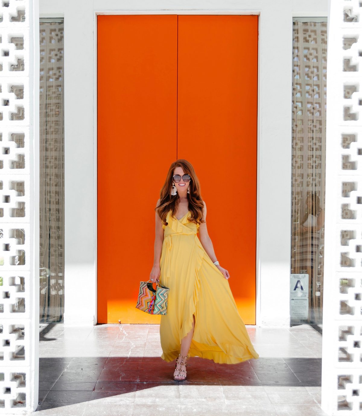 Yellow Maxi at The Parker Palm Springs... Jimmy Choos & Tennis Shoes