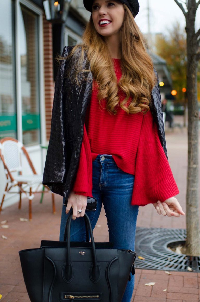 3 Ways to Wear Red for the Holidays - Jimmy Choos & Tennis Shoes