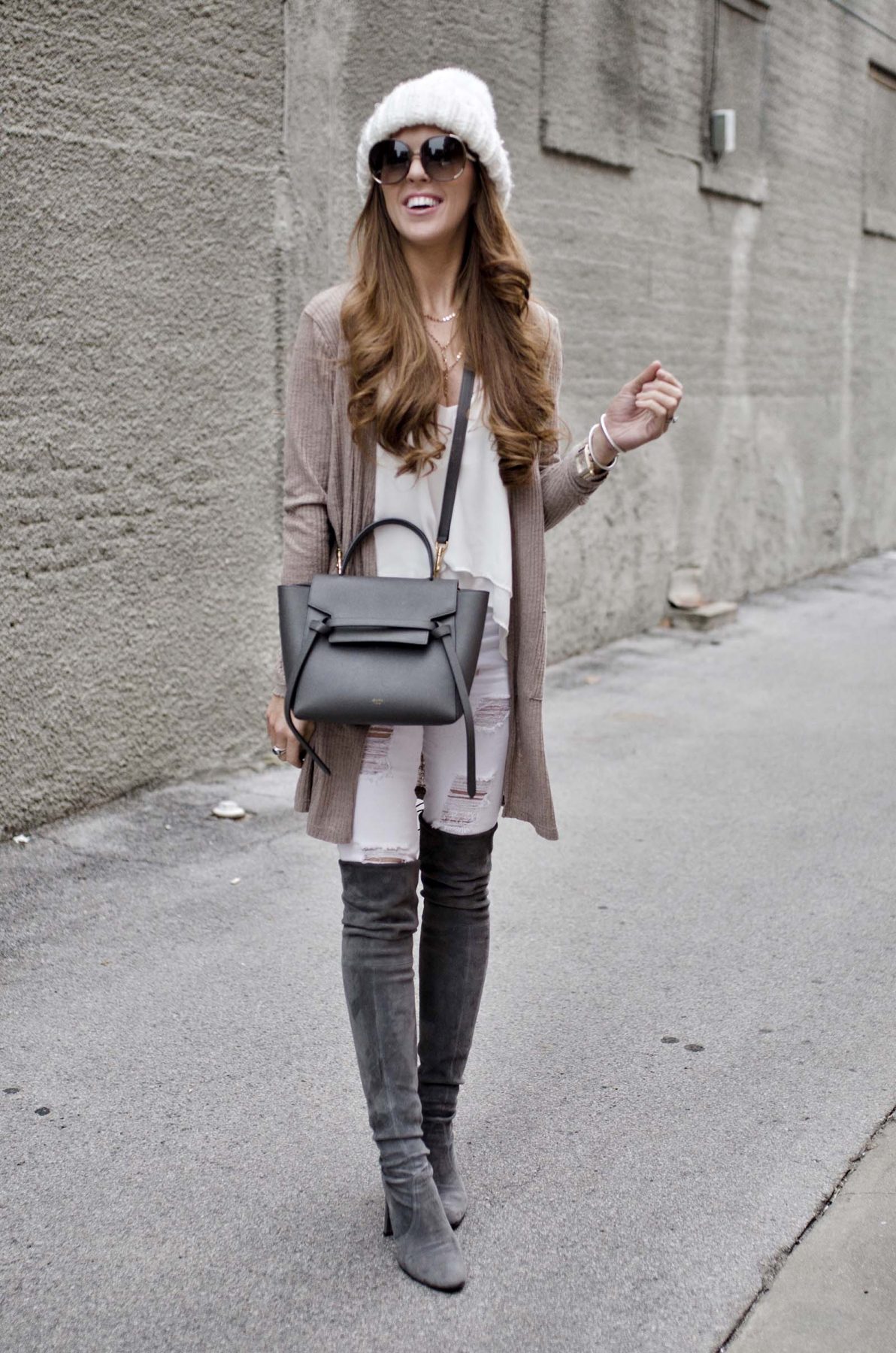 Winter Neutral Layers - Jimmy Choos & Tennis Shoes
