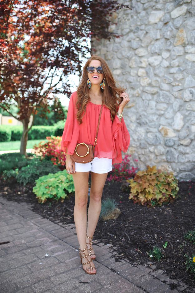 Coral Summer Top - Jimmy Choos & Tennis Shoes