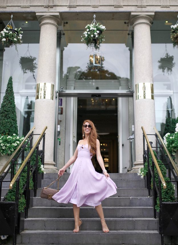 Lilac Dress In Killarney Ireland - Jimmy Choos & Tennis Shoes