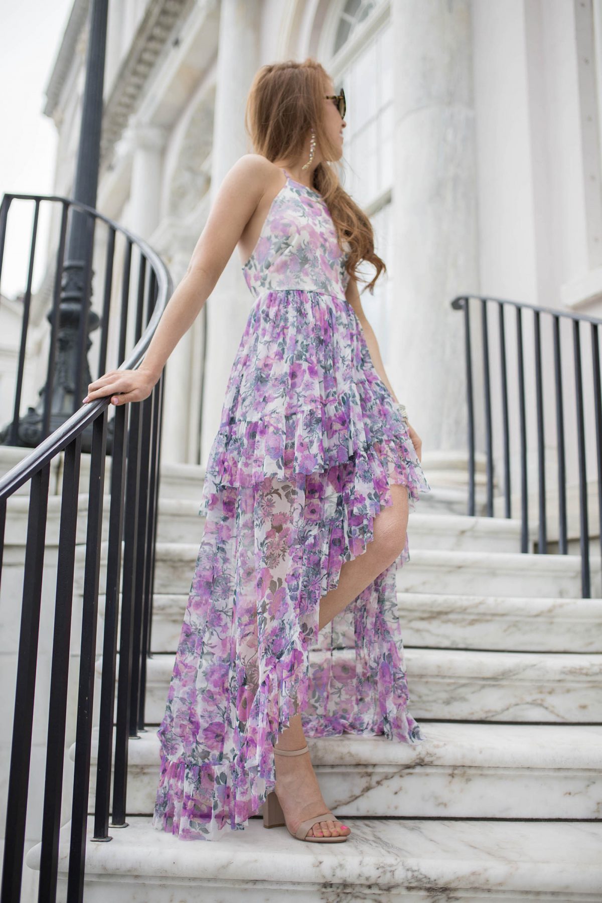 Spring Maxi Dress  in Charleston  Jimmy Choos Tennis Shoes