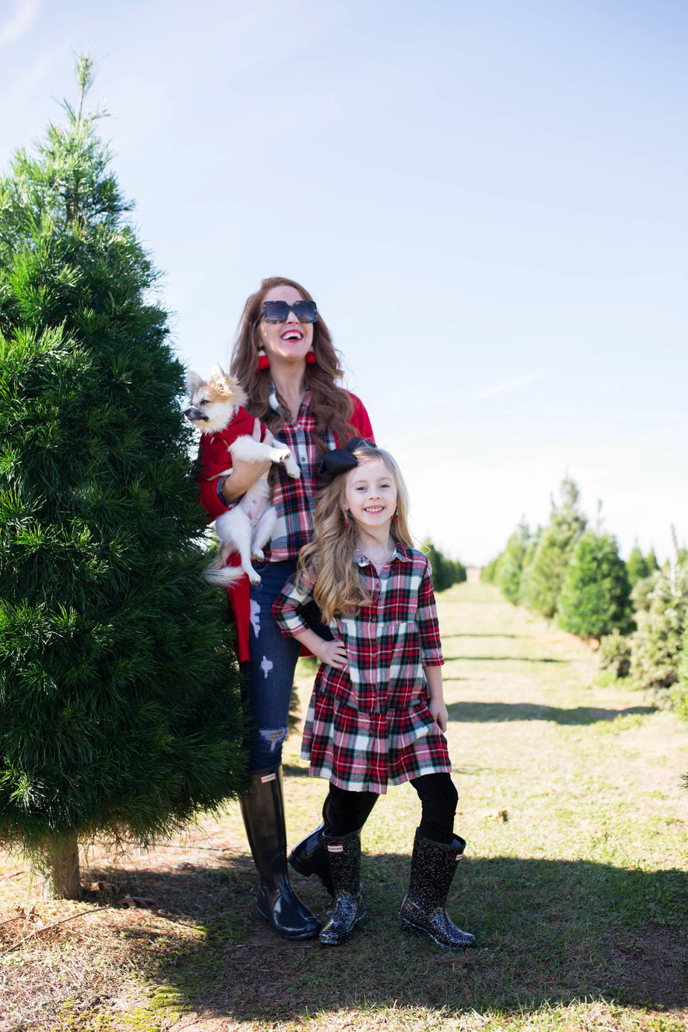 Holiday Traditions in our DSW Hunter Boots Jimmy Choos & Tennis Shoes